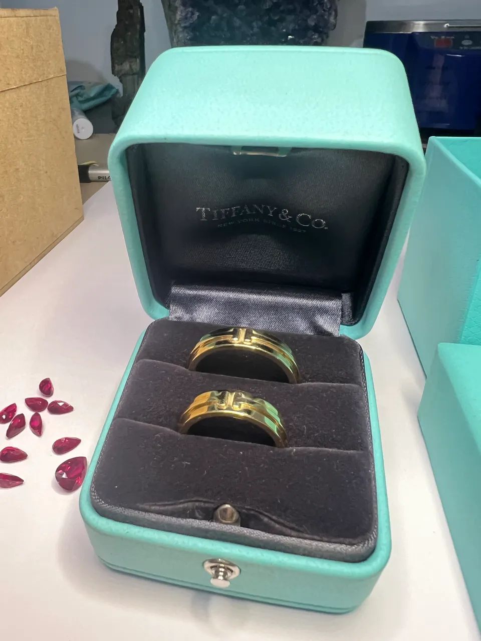 Alianças Tiffany par original sem uso