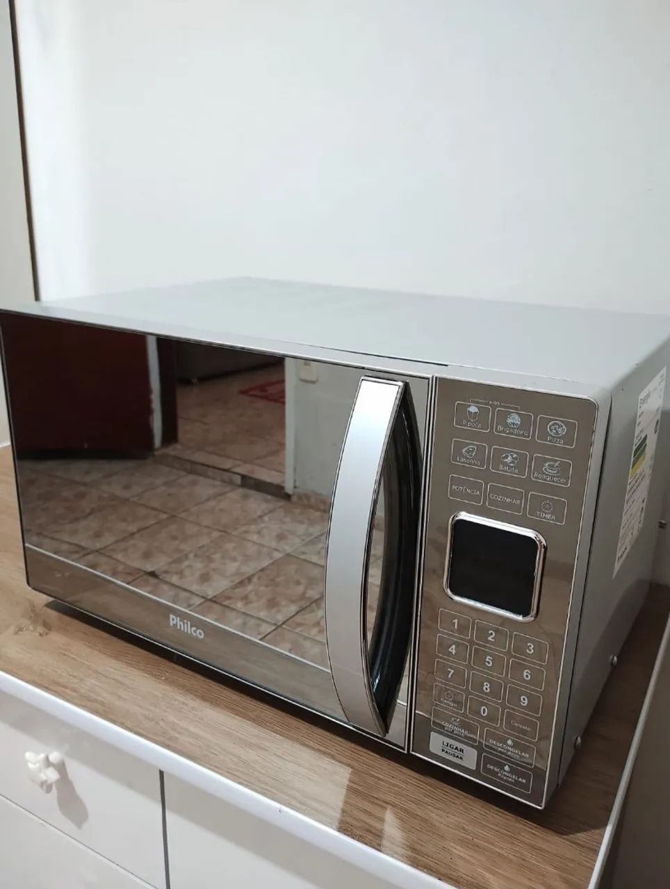 Microondas Philco Espelhado Inox 31L 