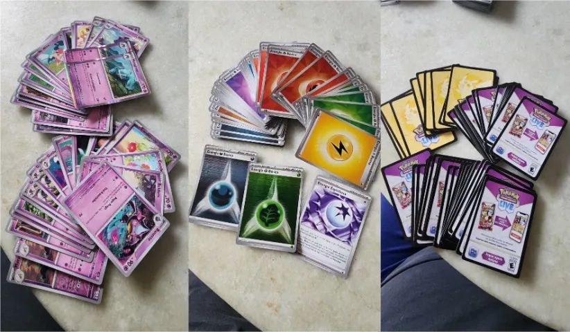 Lote 375 Cartas de Pokemon + uma 70 de código online - Foto 4