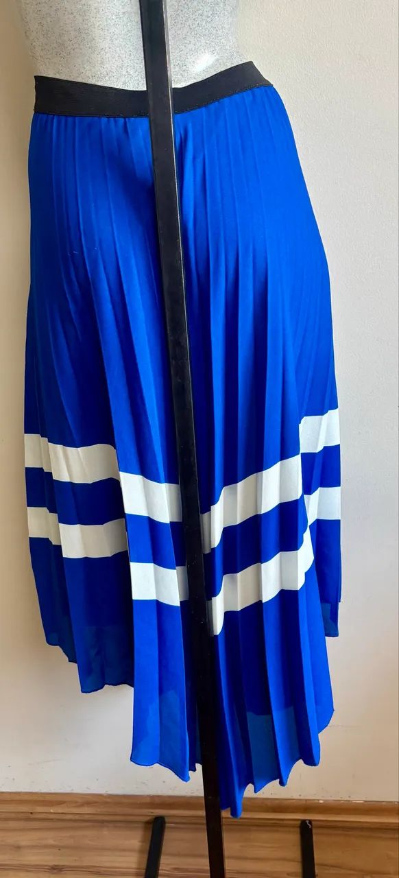 Saia assimétrica azul Zara  - Foto 2