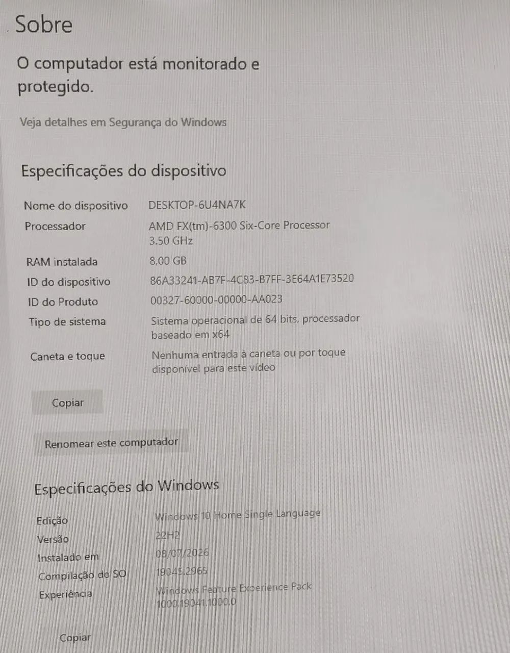 PC Asus FX6300, 8 GB, HD 1 TB - Foto 2