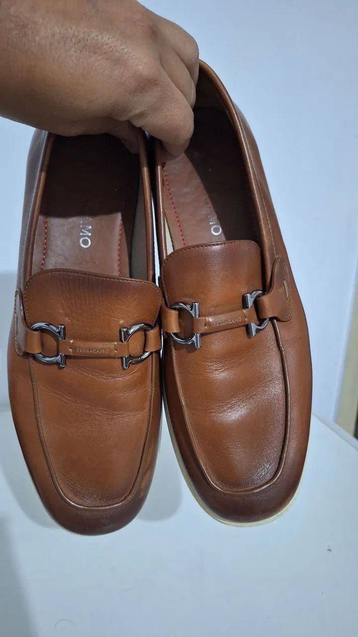Mocassim marrom Ferragamo Original - Foto 4