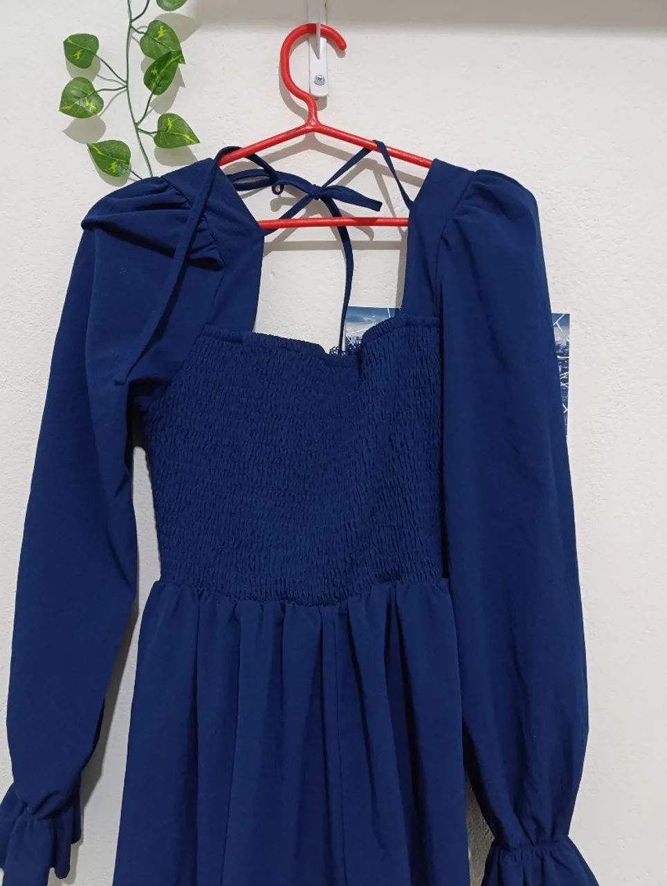 Vestido camponesa azul shein - Foto 3