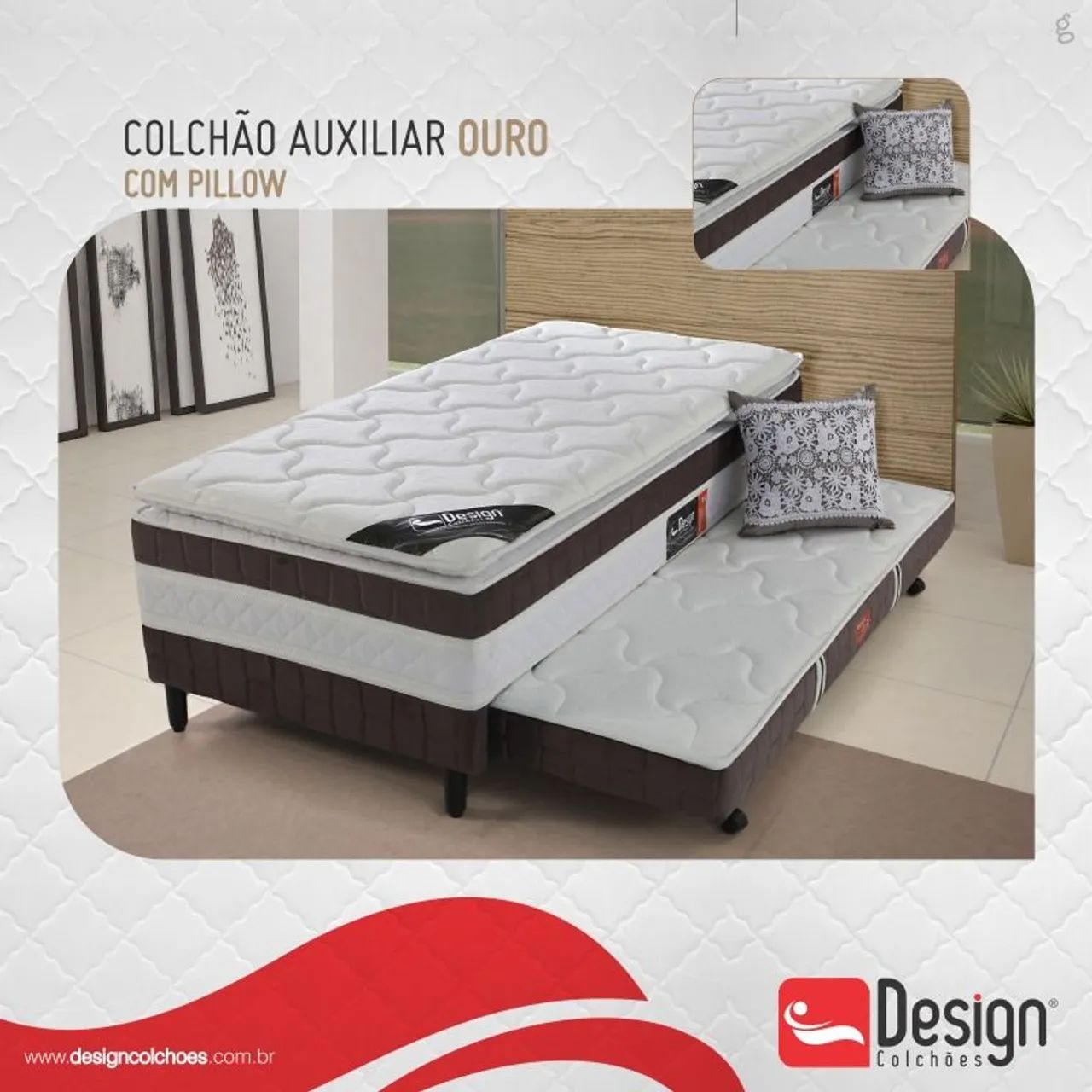 Cama com Auxiliar ouro  - Foto 4