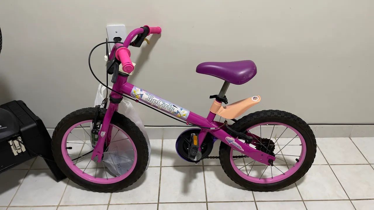 Bicicleta infantil aro 16 Rosa  - Foto 4