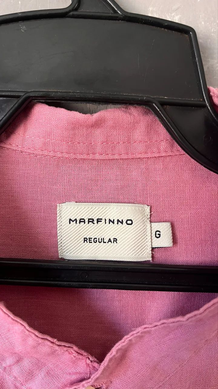 camisa social marfinno rosa g - Foto 3