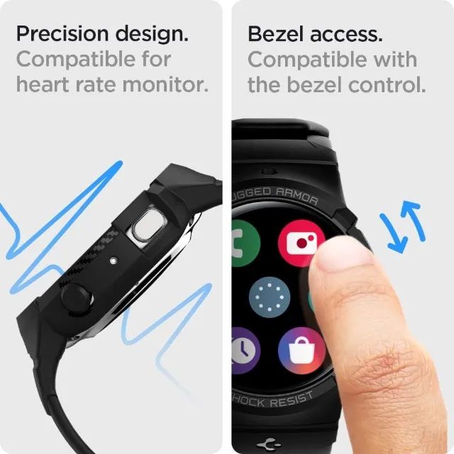 CAPA CASE SPIGEN RUGGED ARMOR PRO PARA SAMSUNG WATCH ACTIVE 2 44MM - Foto 5