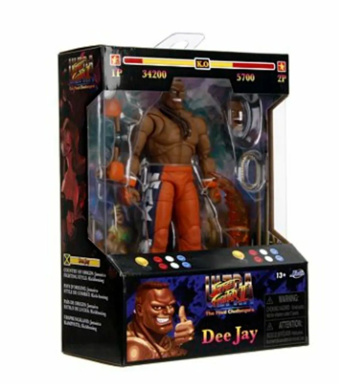 Action Figure Boneco Dee Jay Street Fighter II Ultra 18 Cm Articulado Jada Toys Lacrado - Foto 5