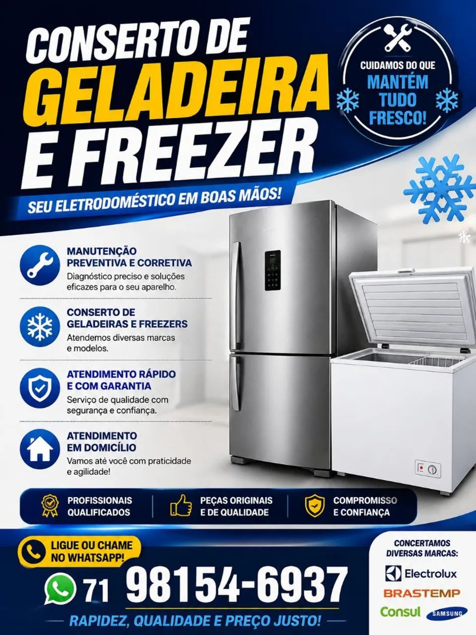 Concerto de Geladeira e Freezer 