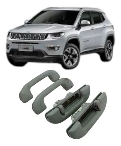 Jogo Alça Segurança Puta Que Pariu Jeep Compass 2017 2021 Branco