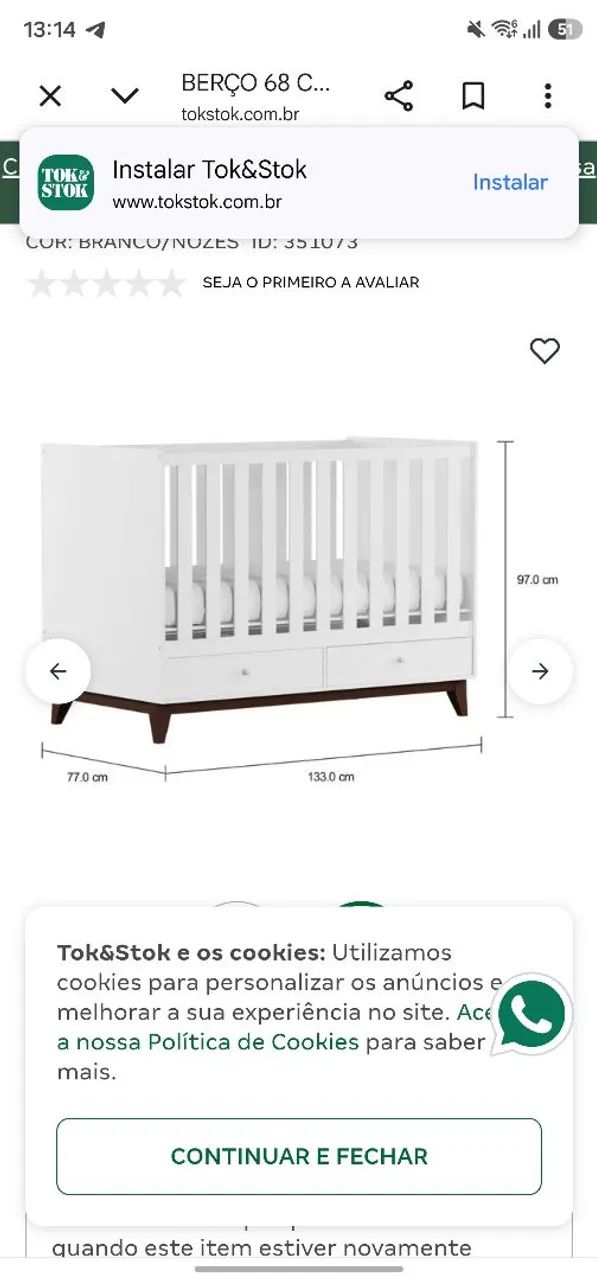 Berço tok stok alta qualidade  - Foto 4