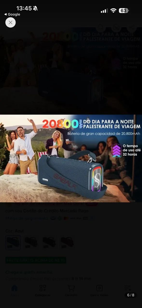 Sabala DR908 Pro Azul - muito nova completa !!! - Foto 3