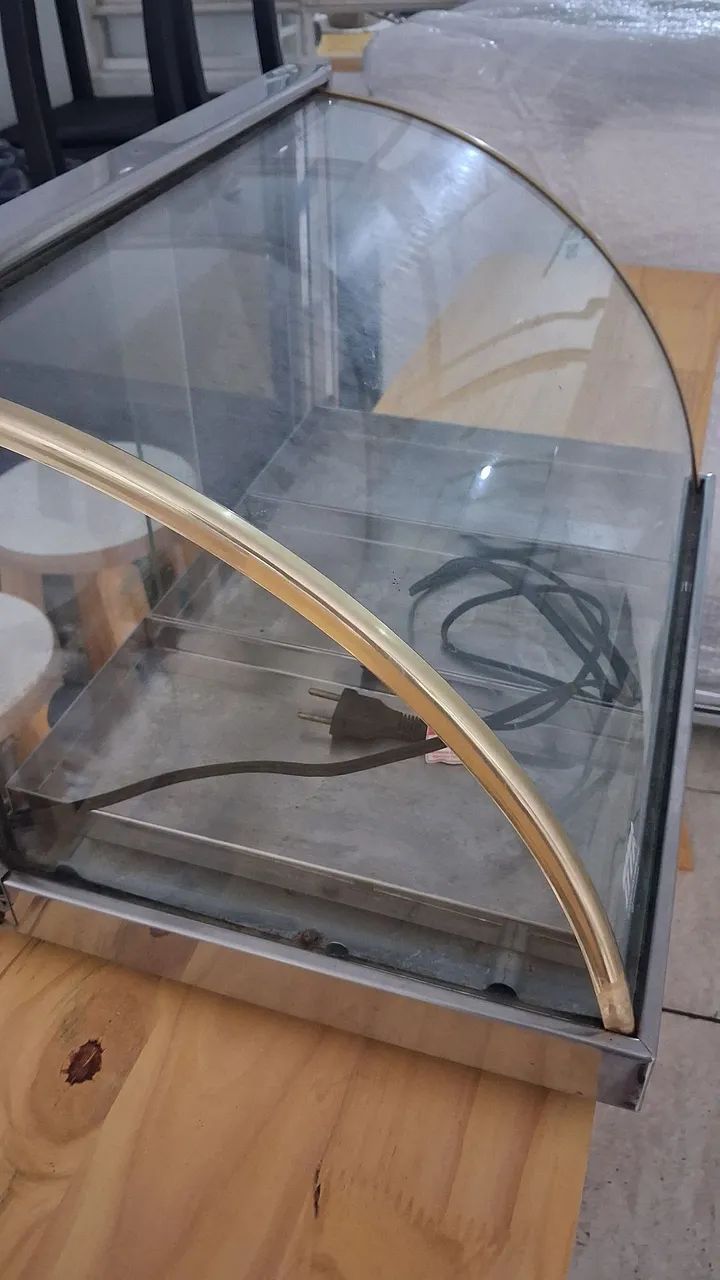 Vitrine quente para salgados 3 badejas