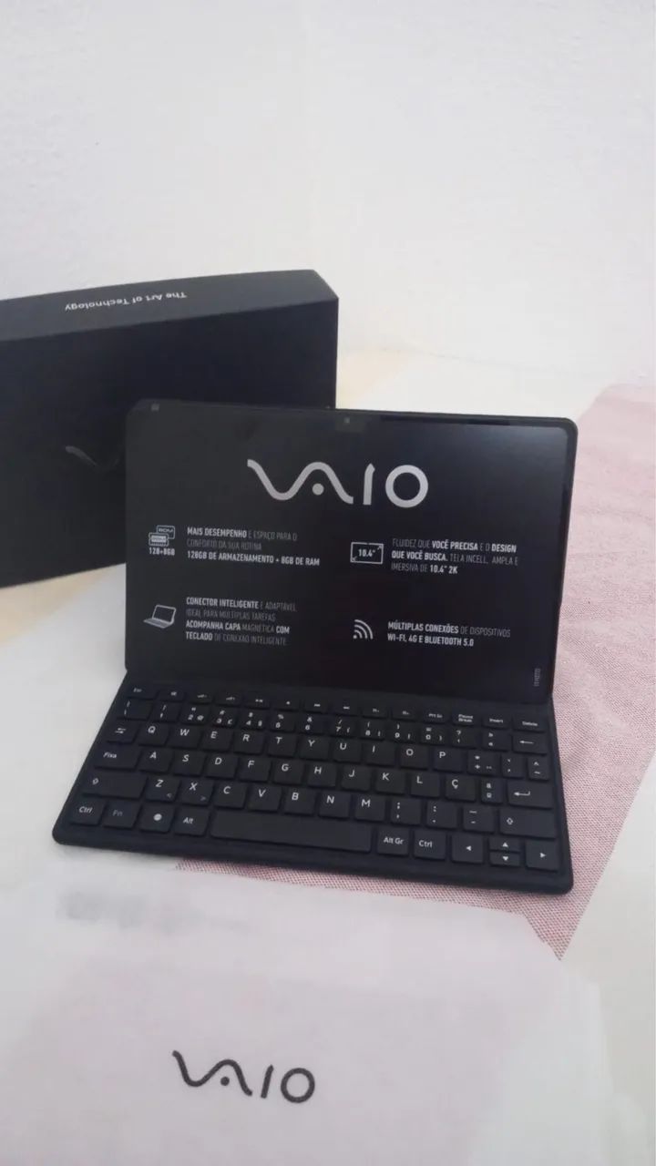 VAIO 10,4" 2 em 1 - 8GB RAM + 128GB - Com Teclado e Caixa  - Foto 3