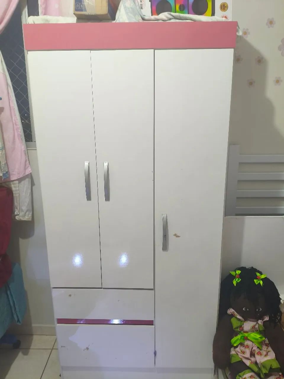Guarda Roupa Infantil Rosa