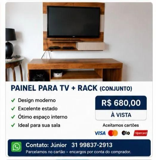 Rack com painel  - Foto 3