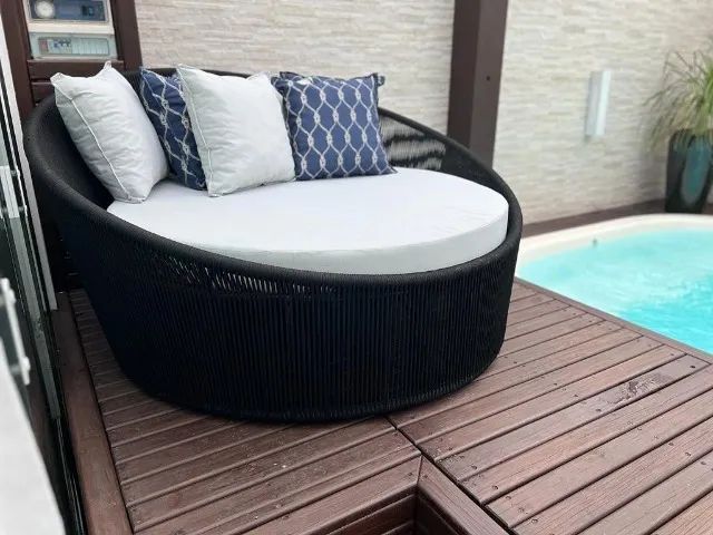CHAISE ALTO PADRÃO DE CORDA NÁUTICA 