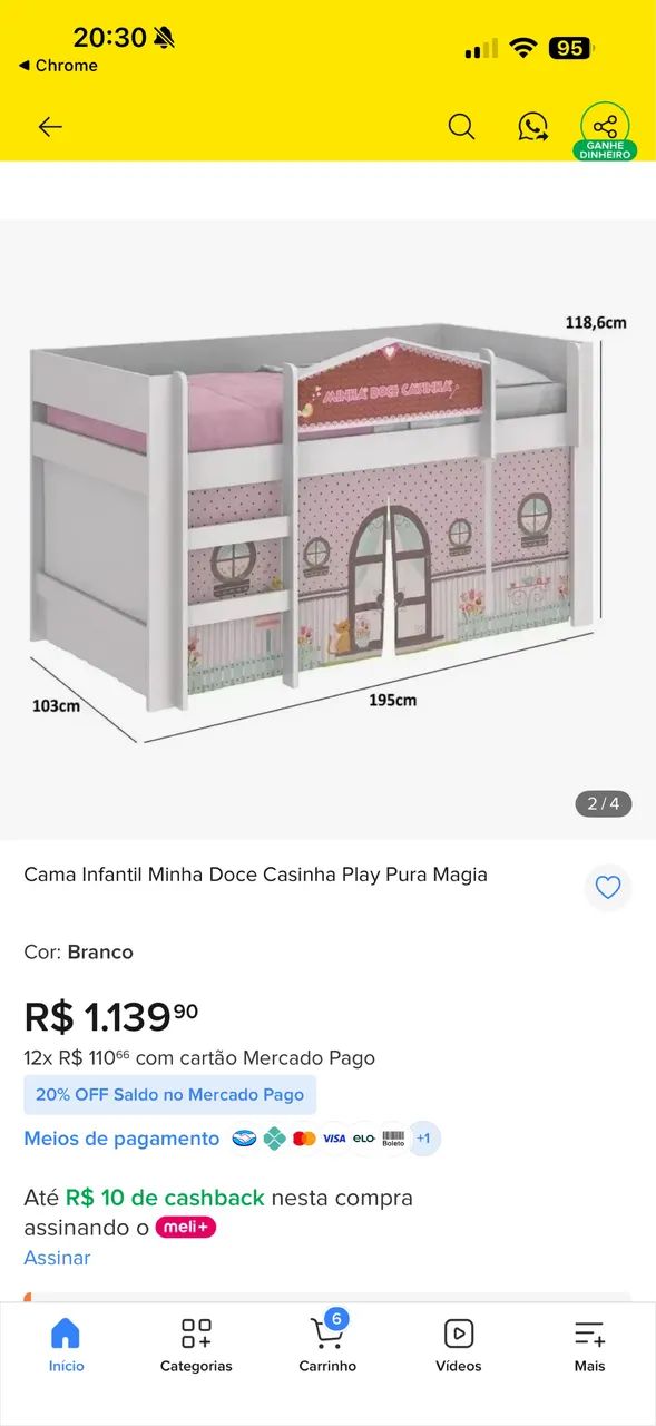 Linda cama casinha - Foto 2