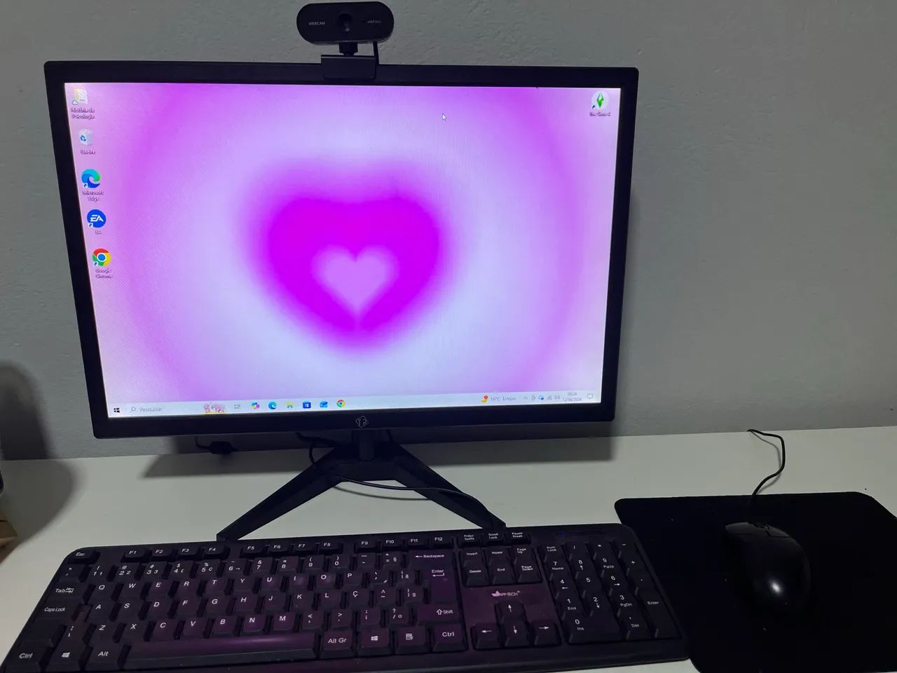 PC Completo Intel Core i5 + Monitor + Webcam + Periféricos em Perfeito estado