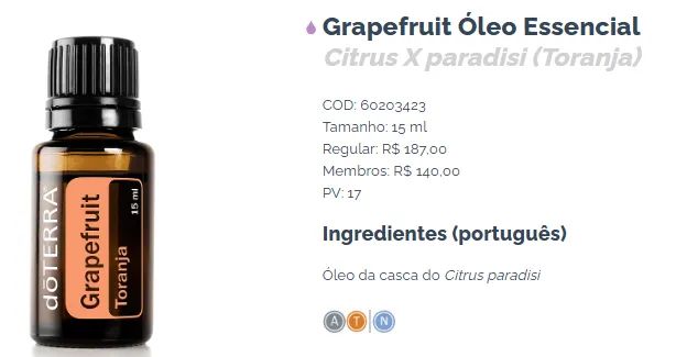Óleo Essencial doTerra Grapefruit (Toranja) 15 ml - Foto 2