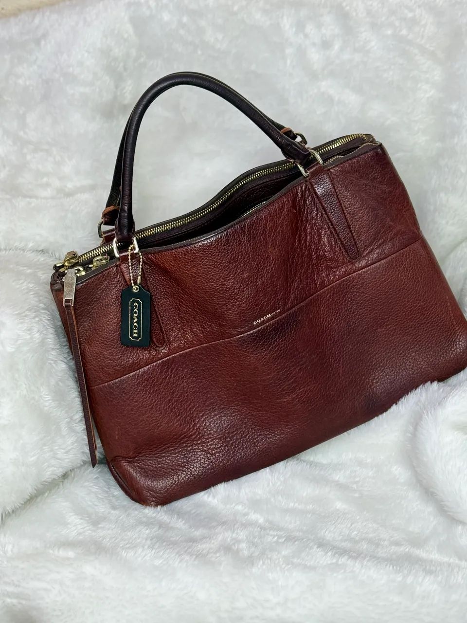 Bolsa Coach Borough Oxblood Satchel