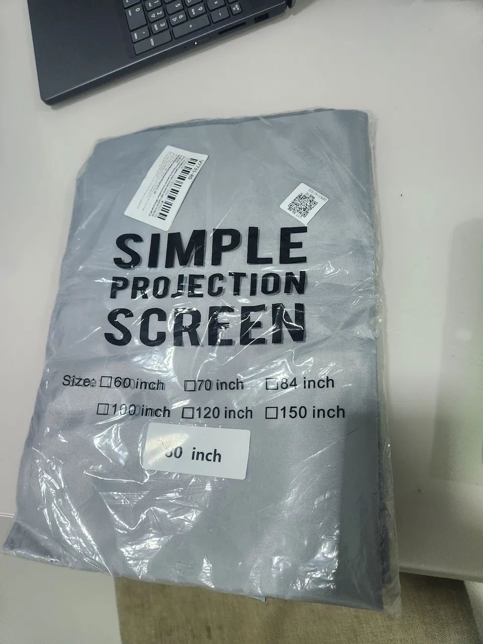 Tela de projeção 80 polegadas nova 