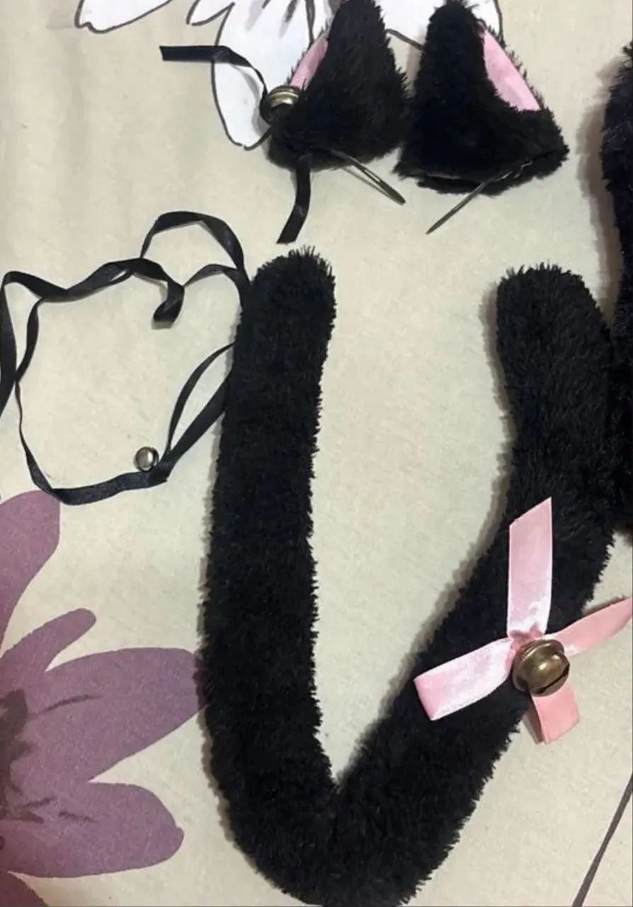kit fantasia gatinha preto e rosa - Foto 3