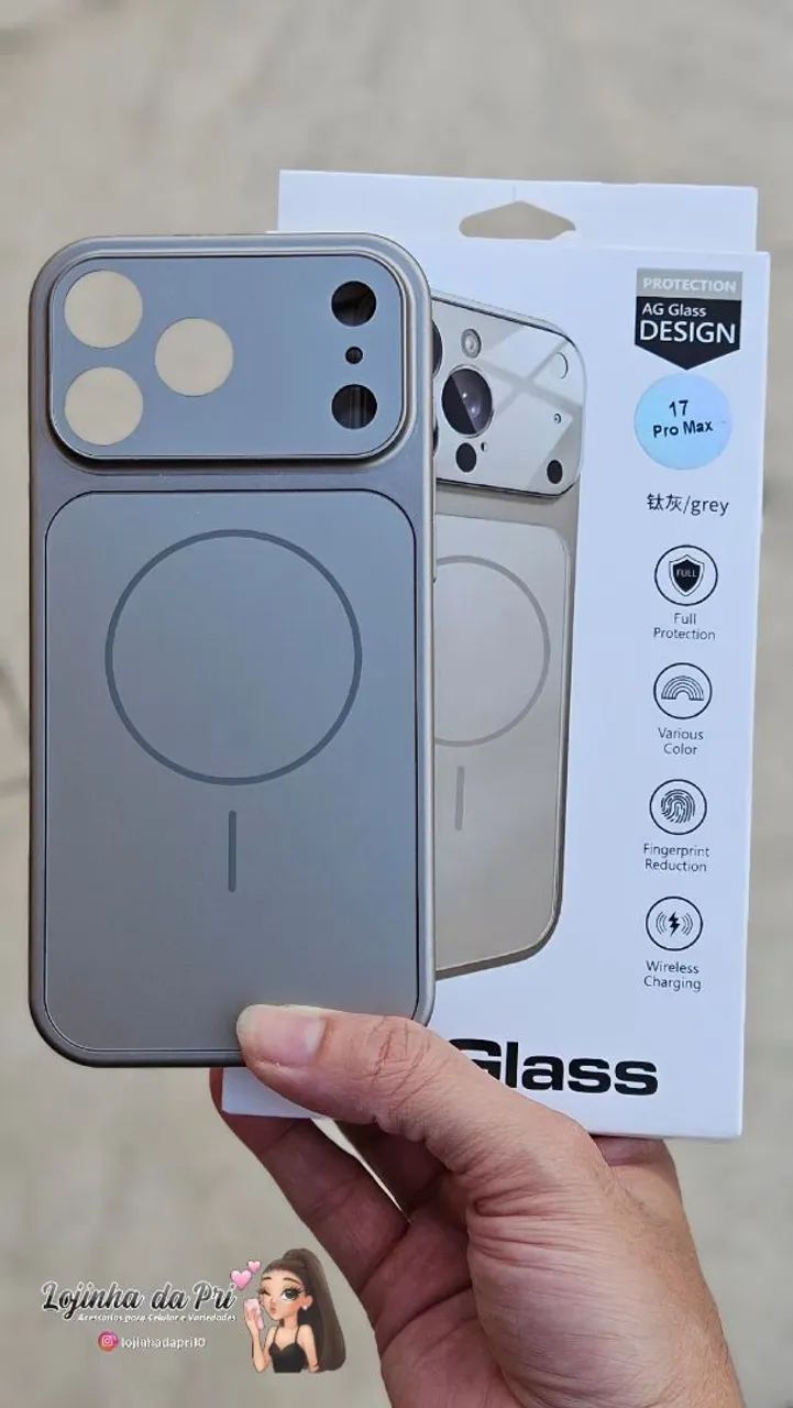 Case Glass para linha iPhone 17 - Foto 4