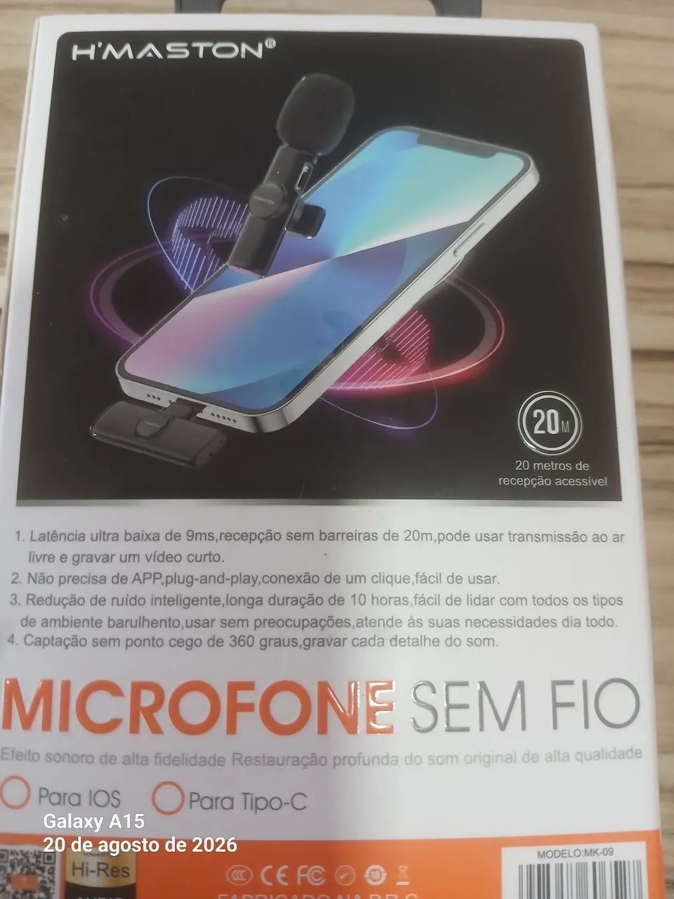 Microfone de lapela  para celular iPhone  - Foto 3