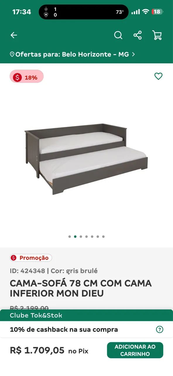 Cama sofá TOK&STOK MON DIEU - Foto 3