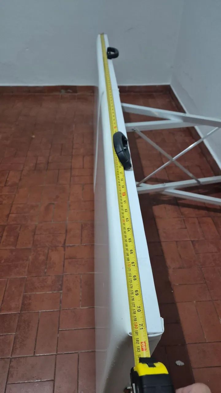 Maca Dobrável 180x65 Branca com Rodinha - Atendimento Estética Massagem - Foto 6