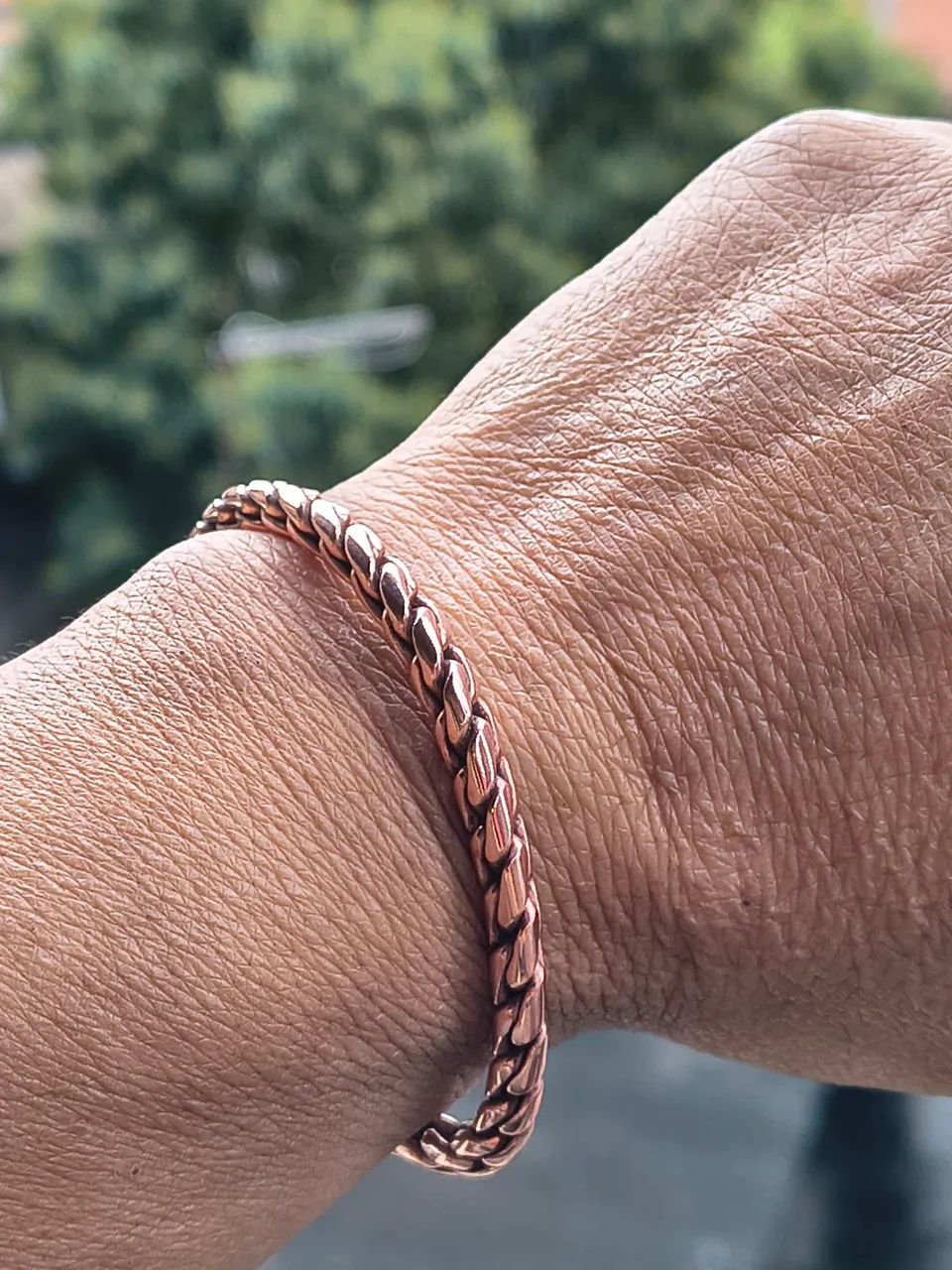 Kit anel e bracelete de cobre puro  - Foto 2