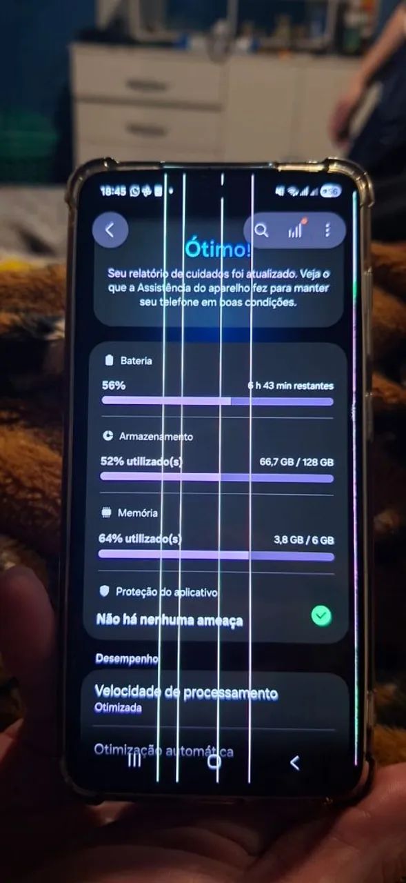 Samsung s21 FE com listras no display - Foto 2