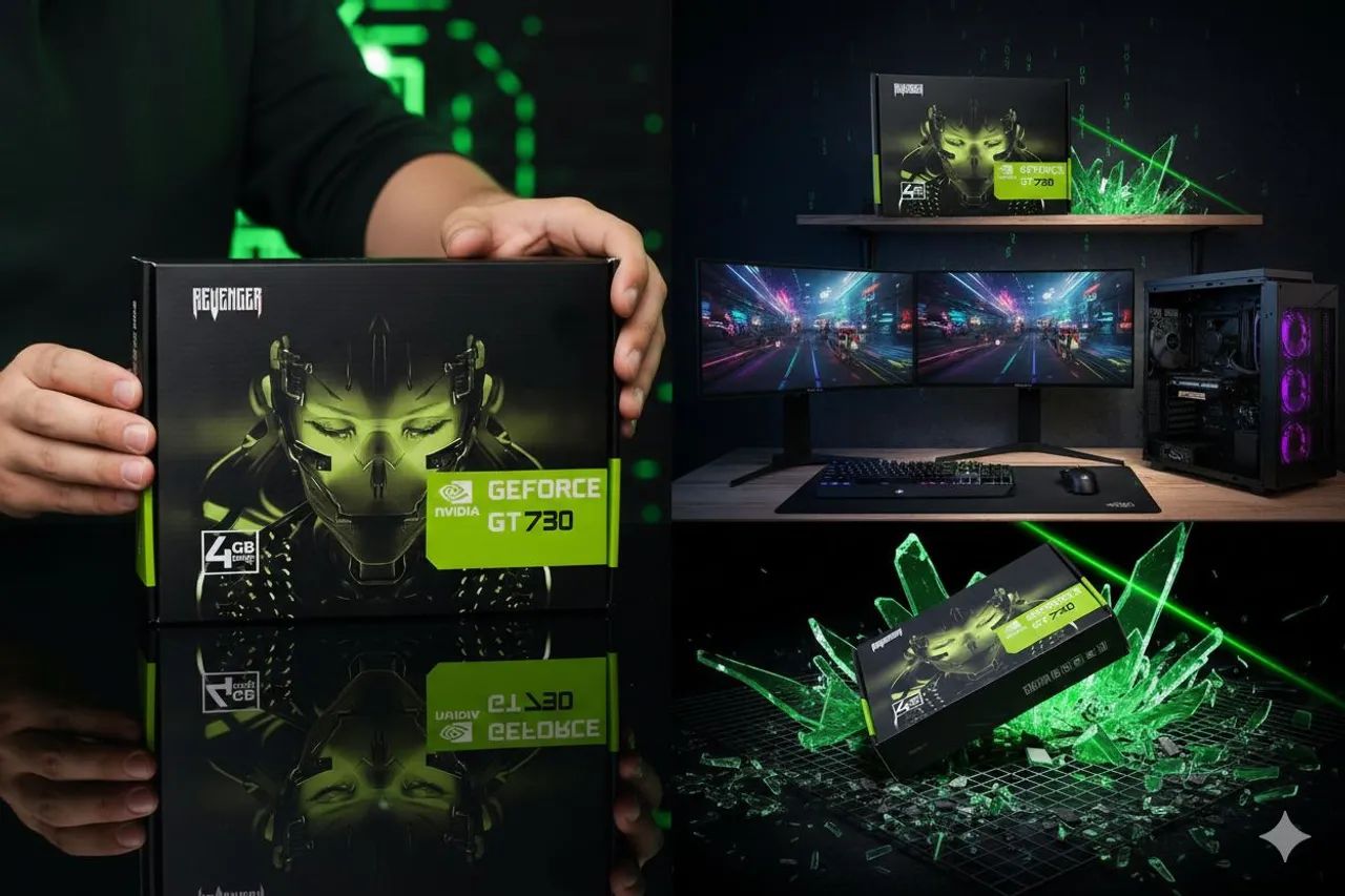 Placa de Vídeo Revenger Nvidia GeForce GT730 4GB DDR3, PCIe