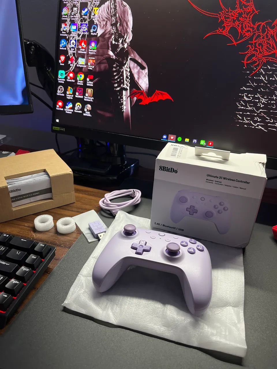 Controle 8bitDo 2C Wireless/2.4G/Wired