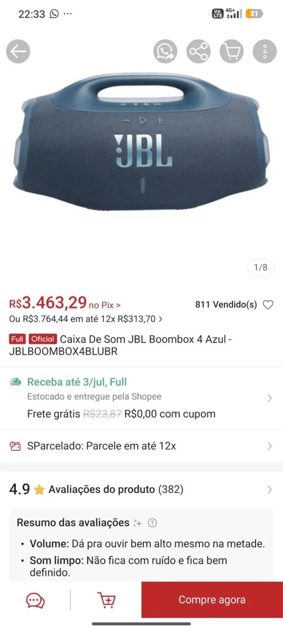 Bombox 4 azul 