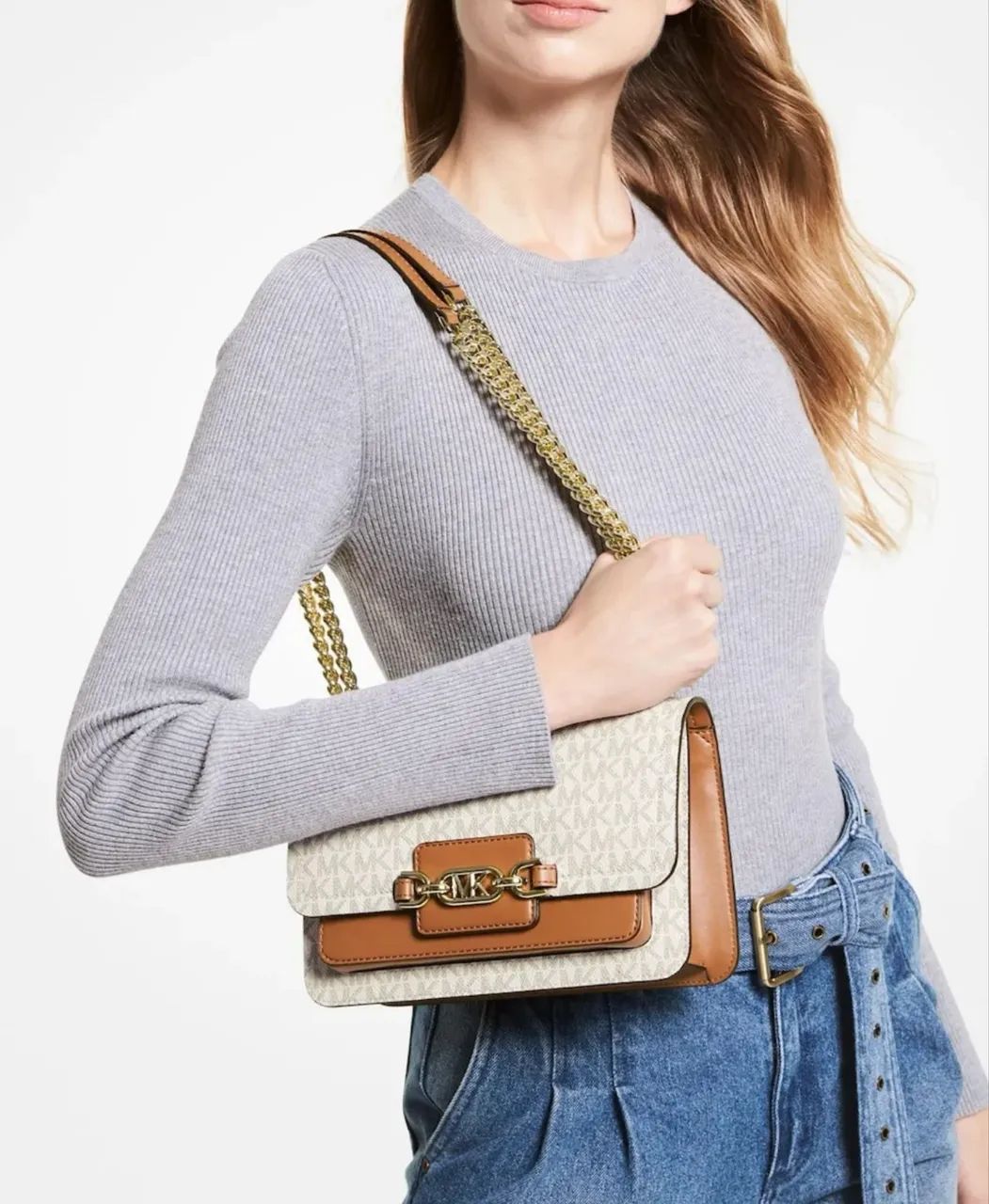 Bolsa Michael Kors Feminina De Ombro Heather original. - Foto 5