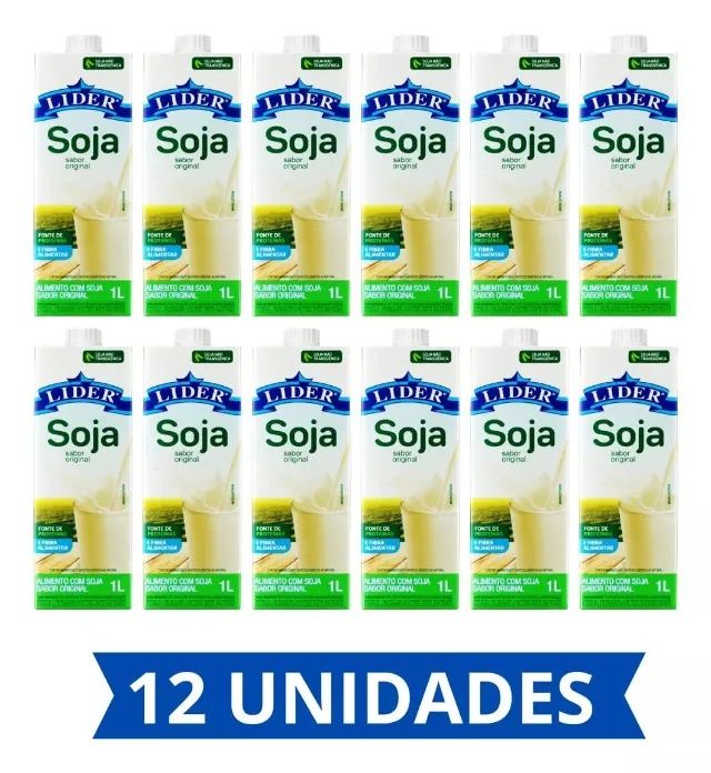 Bebida Leite de Soja Lider kit com 4 Litros - Foto 5