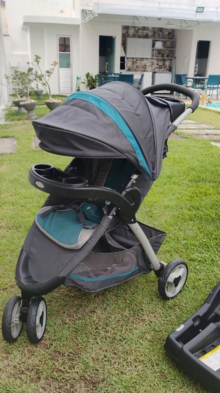 Carrinho com bebe conforto  - Foto 3