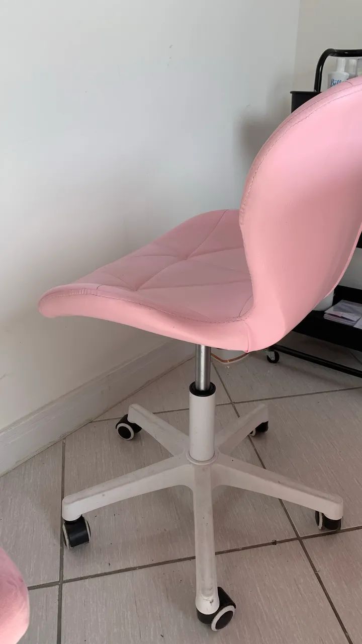 Cadeira/ mocho Slim Rosa bebê  - Foto 2