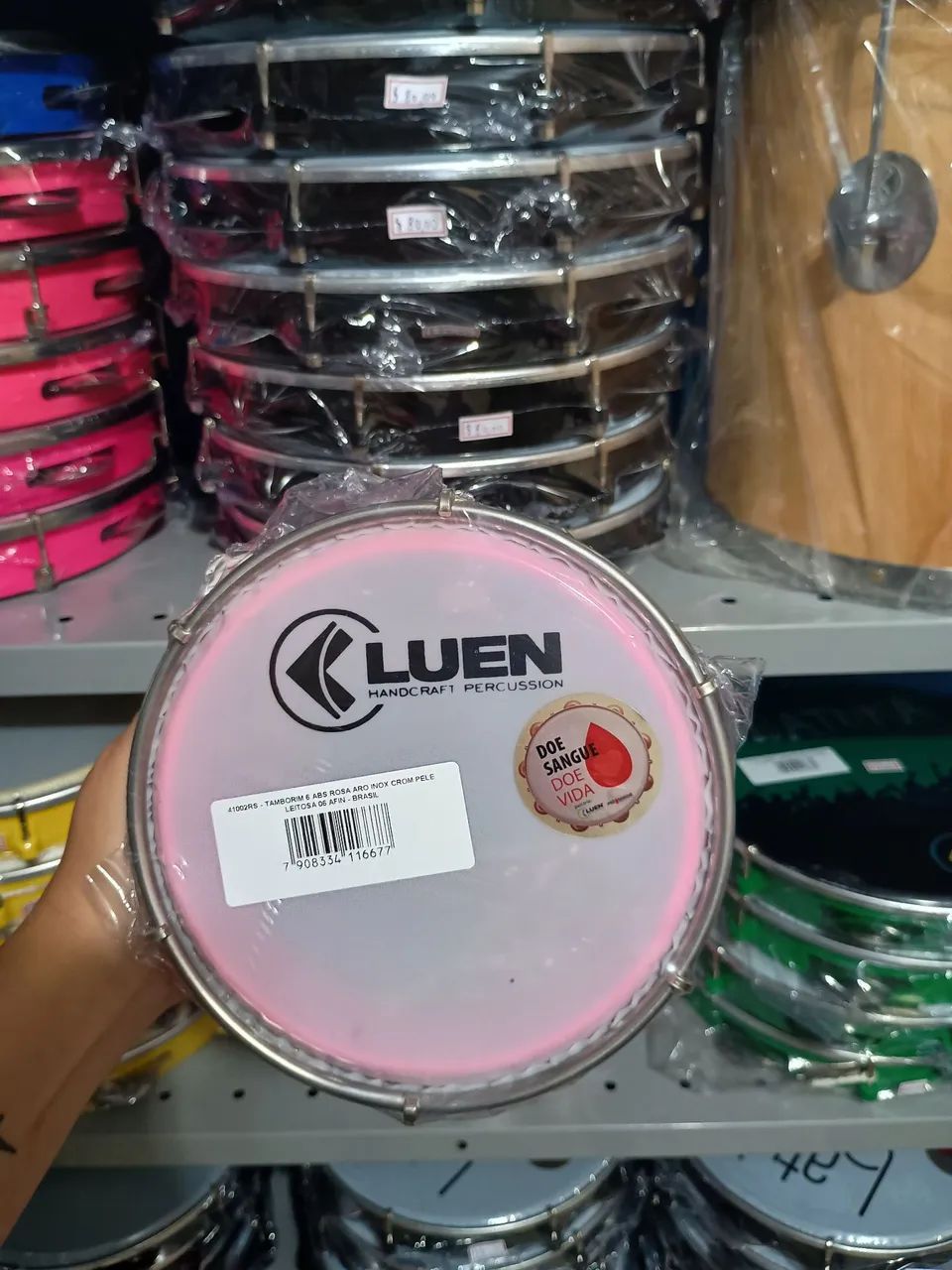 Tamborim 6" polegadas sortidos Luen na promoção  - Foto 2