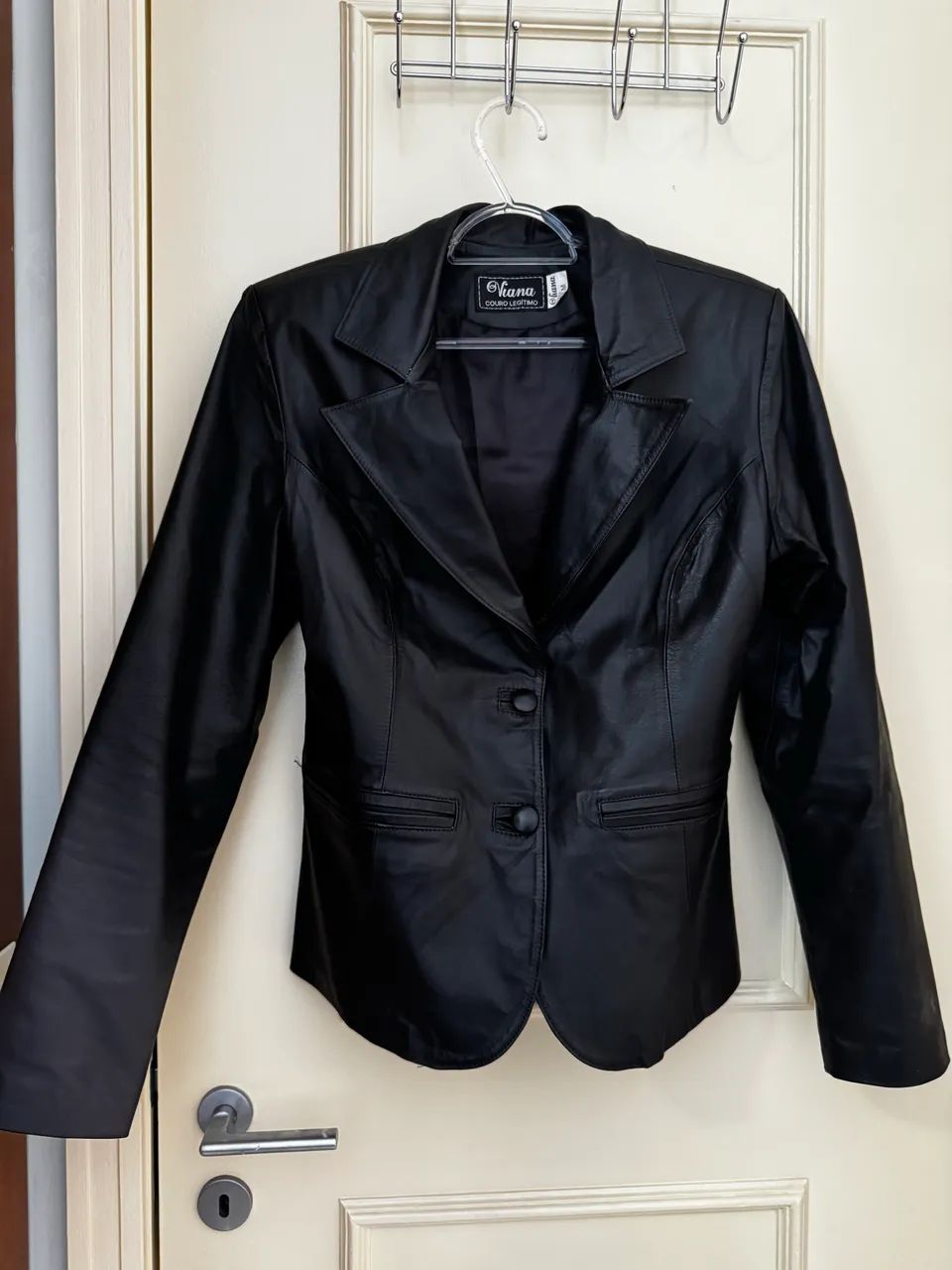 Blazer de couro legítimo 