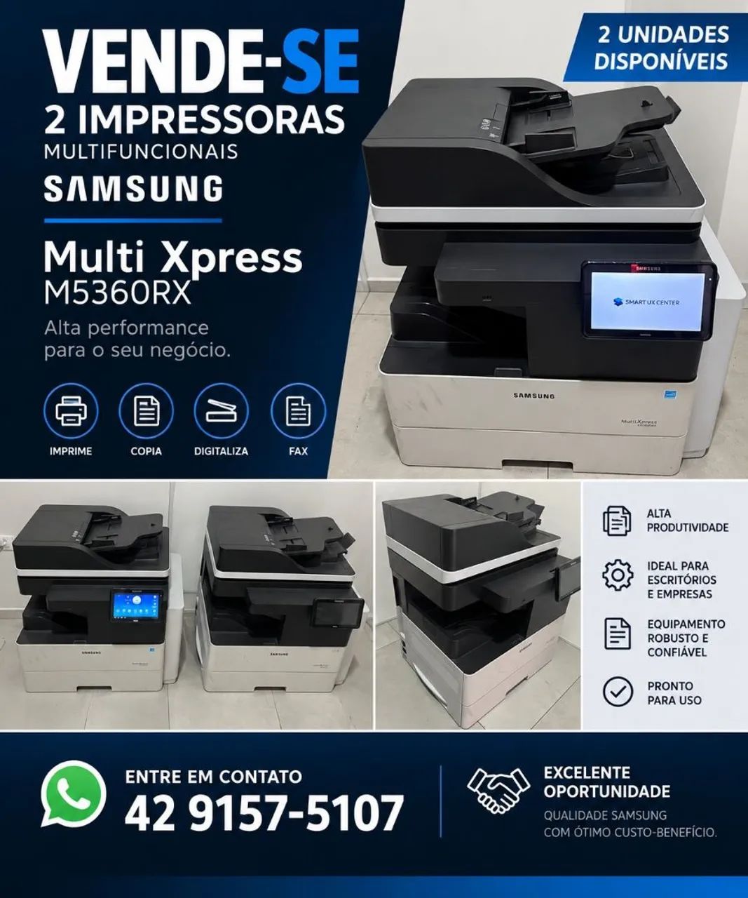 Vende-se impressora profissional Samsung 