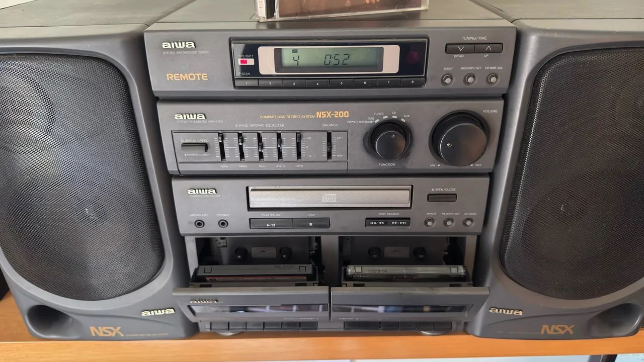 Mini System Aiwa NSX-200 Som Vintage - Aparelhos de Som