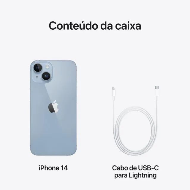 Apple iPhone 14 (128 GB) - Azul (Novo) Lacrado e NF da Amazon. - Foto 5