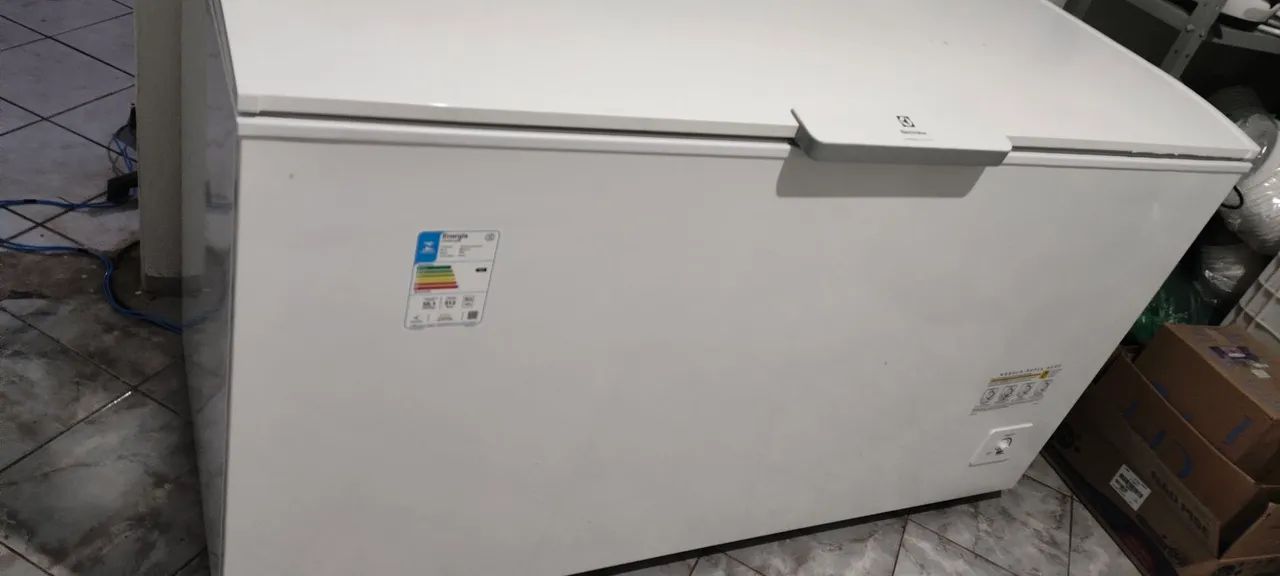 Freezer eletrolux 513L está na garantia de 8 meses pelo fabricante 