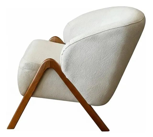 Poltrona Para Sala Vinci Bouclé Off White - Foto 3