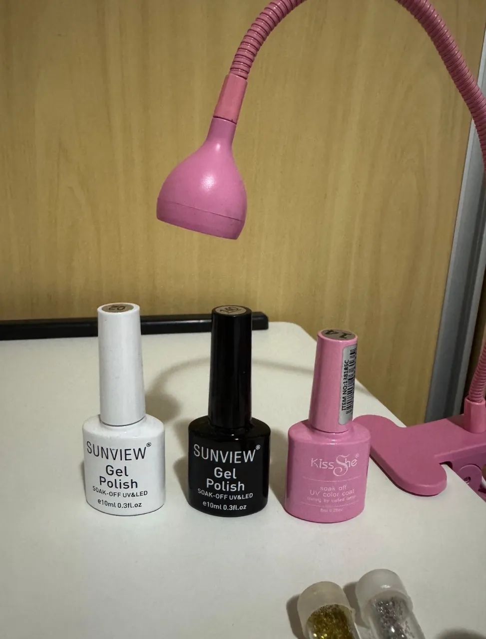 Kit esmaltes em gel com luz uv e unhas postiças - Foto 2