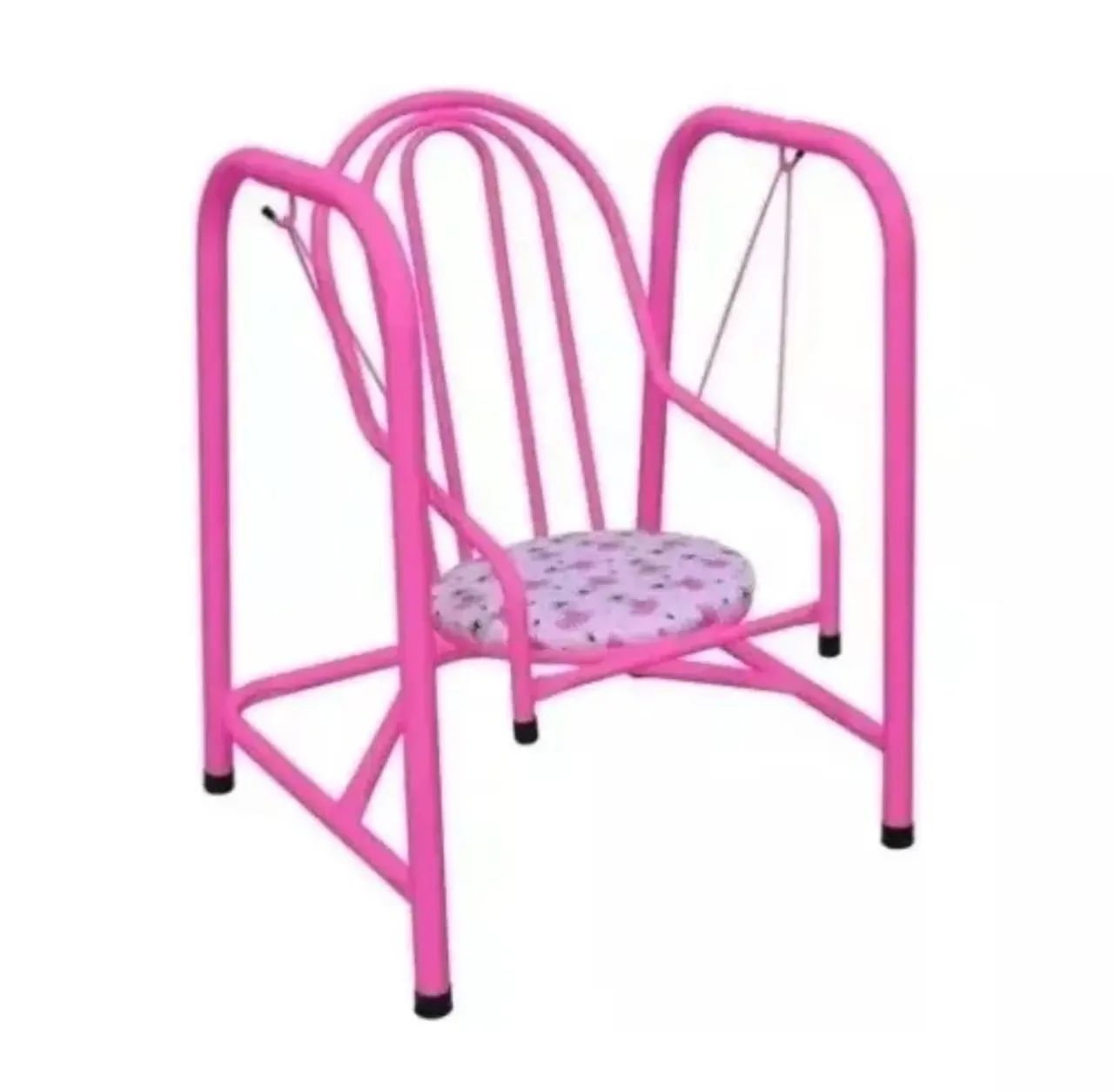Cadeira de balanço infantil rosa