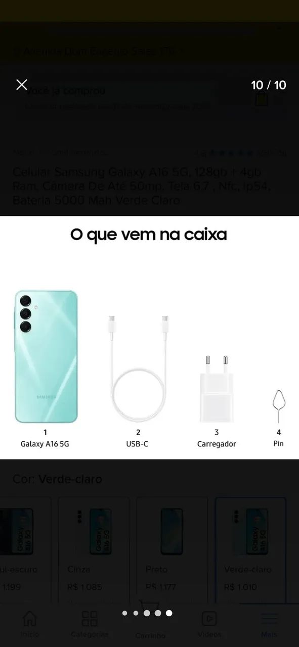 Celular Samsung Galaxy A16,  novo 
